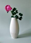 hohe Vase rosa Schaum